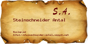 Steinschneider Antal névjegykártya